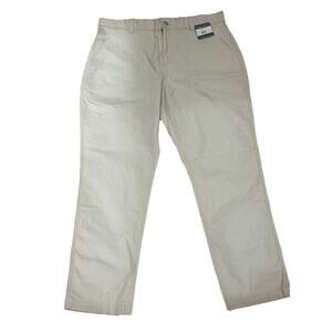 New Eddie Bauer Women's Adventure Ripstop Ankle Pants Size 12, Khaki/ Pumice